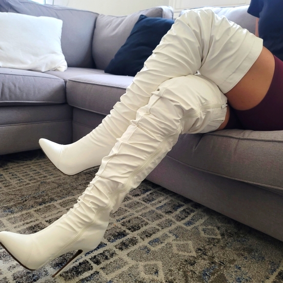 ❄️Layla snow white boots over knee - Picture 3 of 6